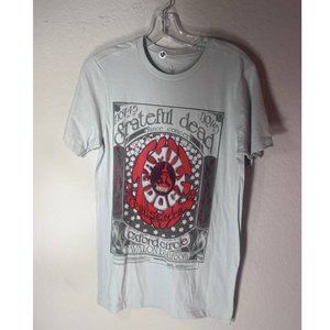 Women Top Size Small Grey Short Sleeve T-Shirt With Crew Neck And Pullover